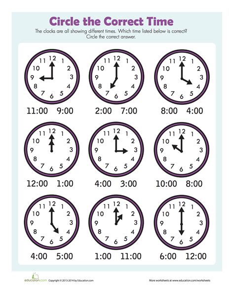 correct time clock.